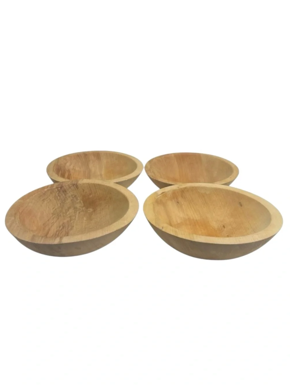 Vintage: Williams Sonoma 𖦹 Set of 4 Hand Carved Maple Salad Bowl 𖦹